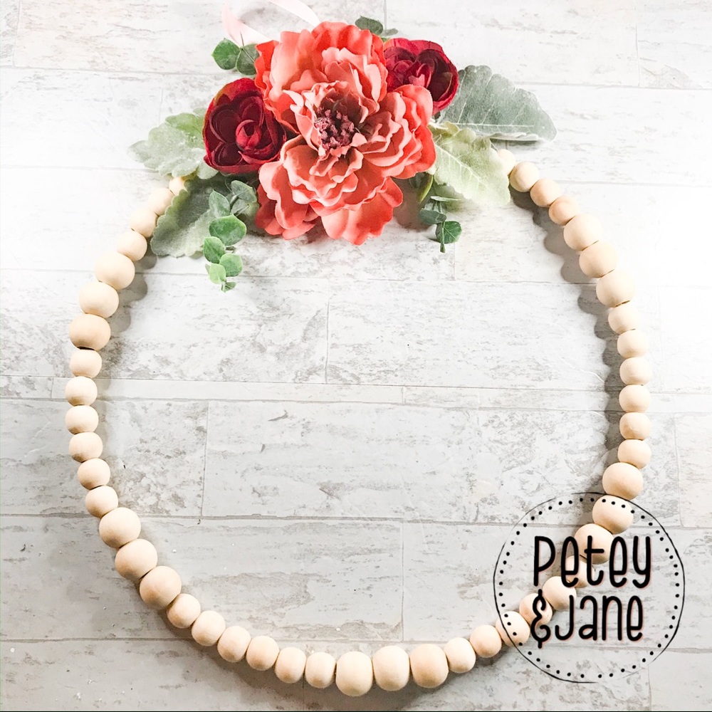 { P E T E Y & J A N E } Handcrafted Beaded Wreath
